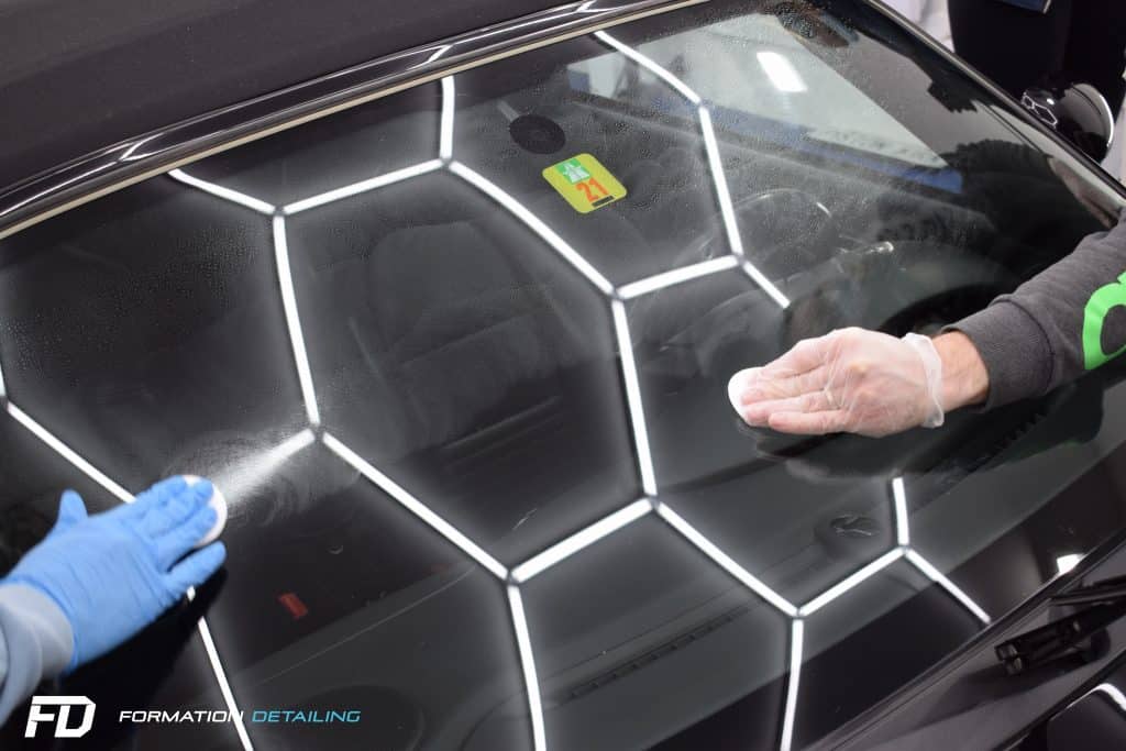 pose traitement céramique sur vitres porsche boxster Piston Kirk