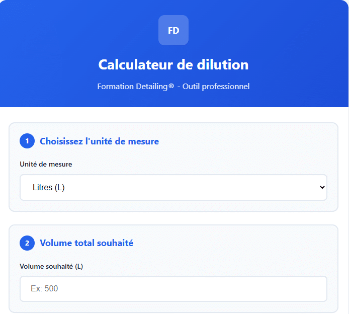 Appli calcul de dilution