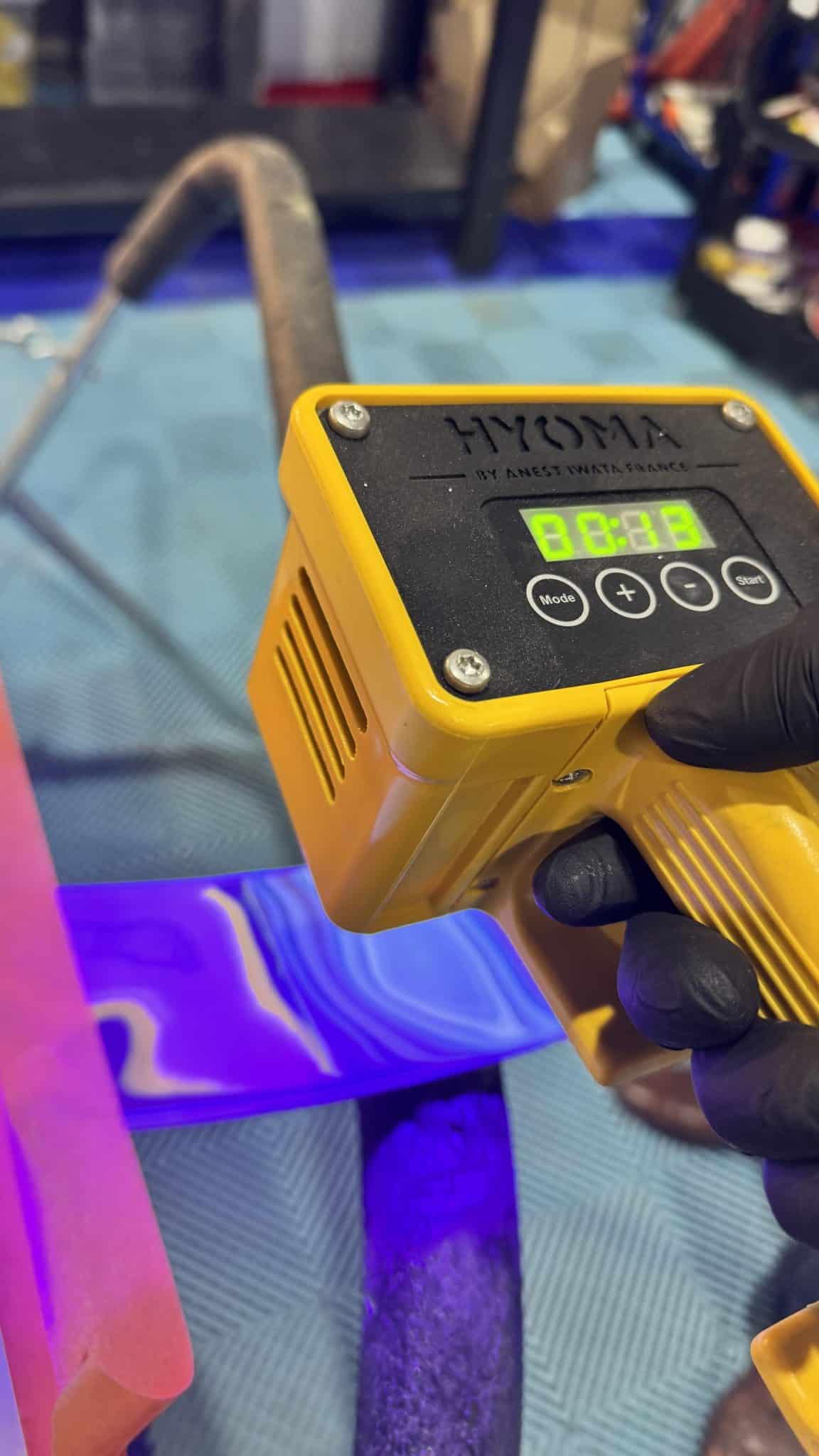 sechage uv avec lampe uv carrosserie