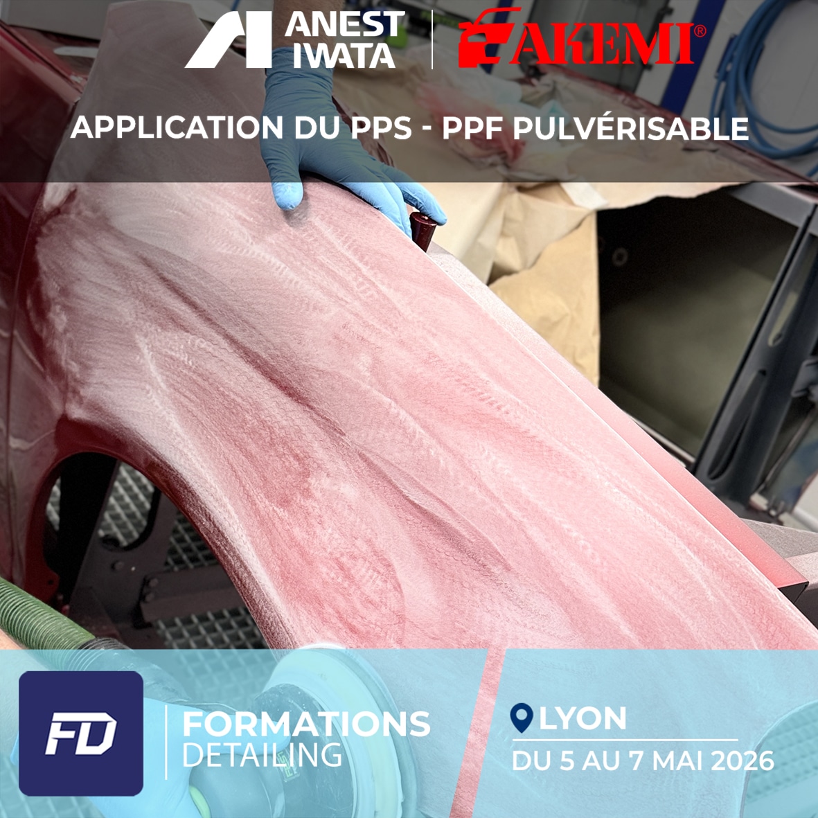 Formation PPS Protection carrosserie Sprayable Akemi Anest Iwata Lyon Saint priest (2)