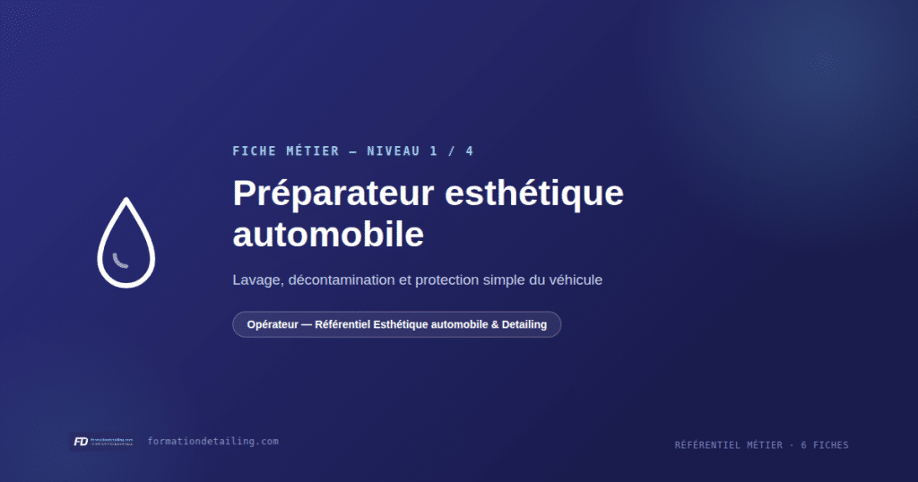 Fiche metier Preparateur-esthetique-automobile- referentiel FD Formation Detailing